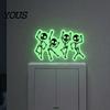 Universal Socket Switch Cover Halloween Light PVC Sticker, Glow in The Dark Skeleton Funny Dancing Wall Art Decal, Luminous Sticker for