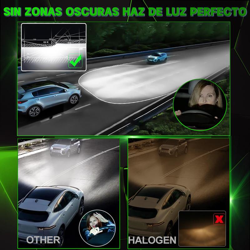 1Pcs H4 LED Moto Headlight Bulb 60W 6000LM Halogen Size Motorcycle Light Hi-Lo Beam Turbo Fan Super Bright 6000K 12V