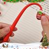 10-50pcs Mixed Cartoon Christmas Pens Soft Silicone Gel Ink Rocking Pens Kids New Year Gifts Stationery 2025 Christmas Decor