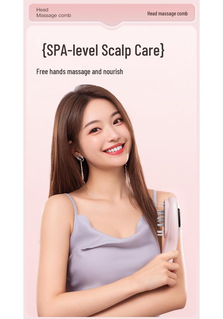 Electric Red Light Hair Growth & Scalp Massage Comb with Liquid Application