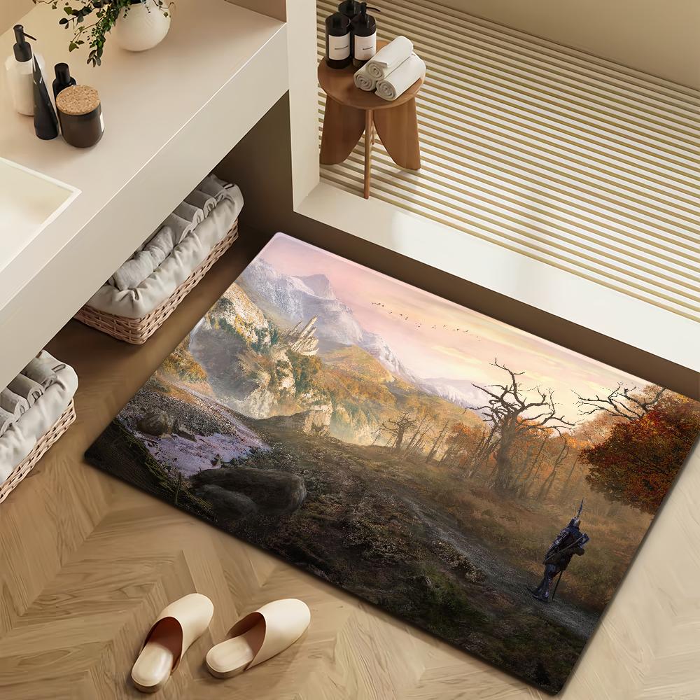 Game BG3-B-Baldur S Gate 3 Door Mat Bath Microfiber Decorative Versatile Flannel Floor Mat Quick Dry Absorbent Non-slip Sole
