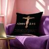 Bible Verse Jesus Christ Christian Pillow Case Square DoubleSided Sofa Cushion Cover Bedroom Bedside Pillow