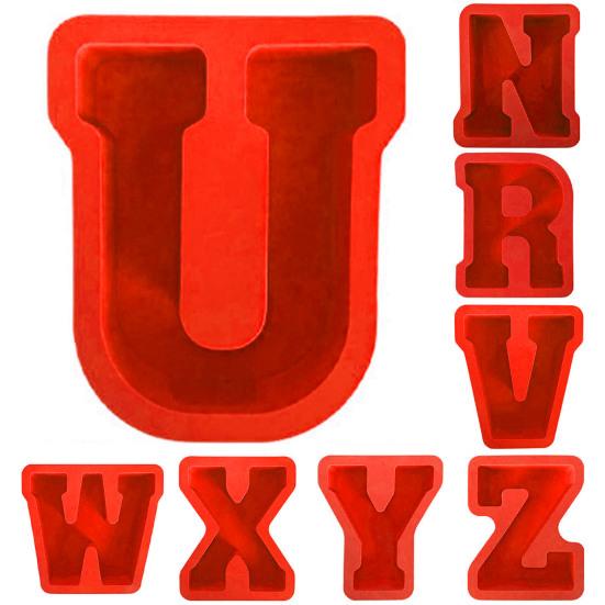 Epoxy Mold Reusable Anti-deformed Easy Demoulding Non-stick Flexible DIY Irregular Form Capital Letter Candle Stencil for Party