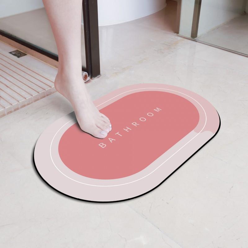 Soft Diatomite Bath Mat Non-Slip Absorbent Floor Bathroom Toilet Entrance Quick Dry Door Modern Minimalist
