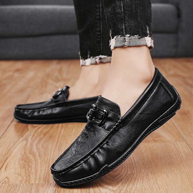 New Leather Shoes Men'S Business Formal Wear Shoes British Style Black Casual Leather Shoes For Mens JZ-5690