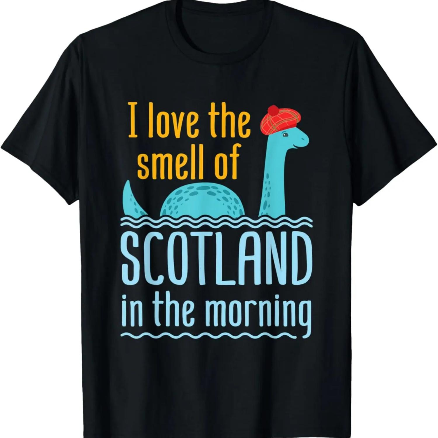 Funny Loch Ness Monster Scotland Scottish Highlands T-Shirt S чёрный