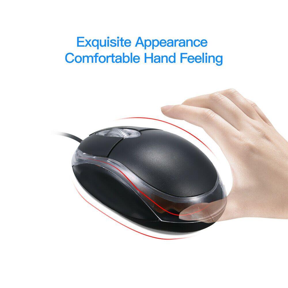 Home Office Laptop Ergonomic Gaming Mice USB Wired Mouse Game Backlight