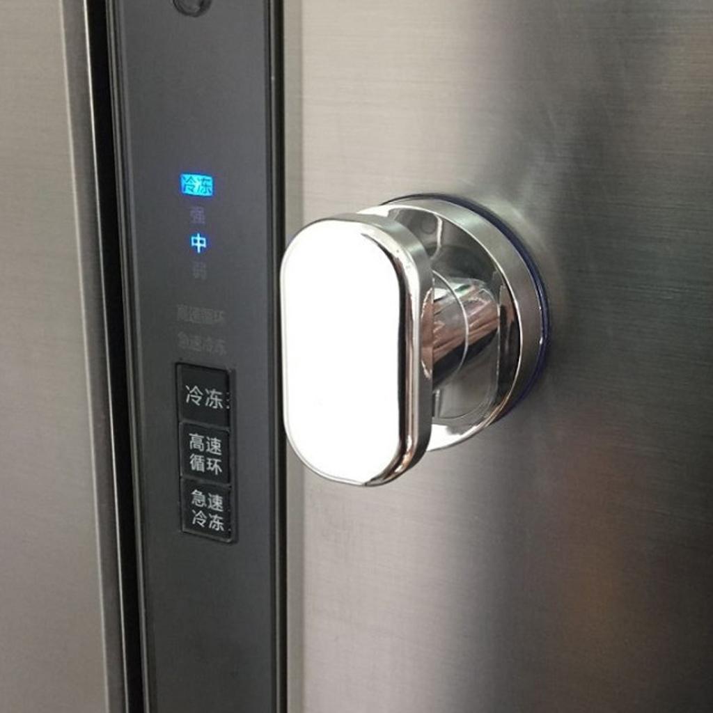 Maniglia per porta in vetro, maniglia per finestra, maniglia per mobile con ventosa, decorazione in argento