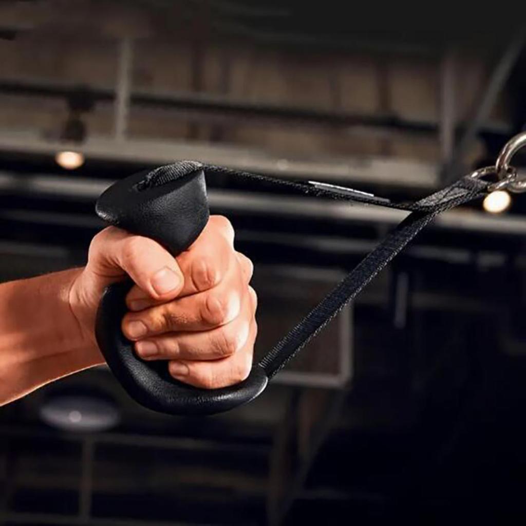 Fitness Lat Pull Down Bar Grip Pulley Cable Machine Attachments Gym Weight Lifting Rope Handle Wrist Workout Equipment