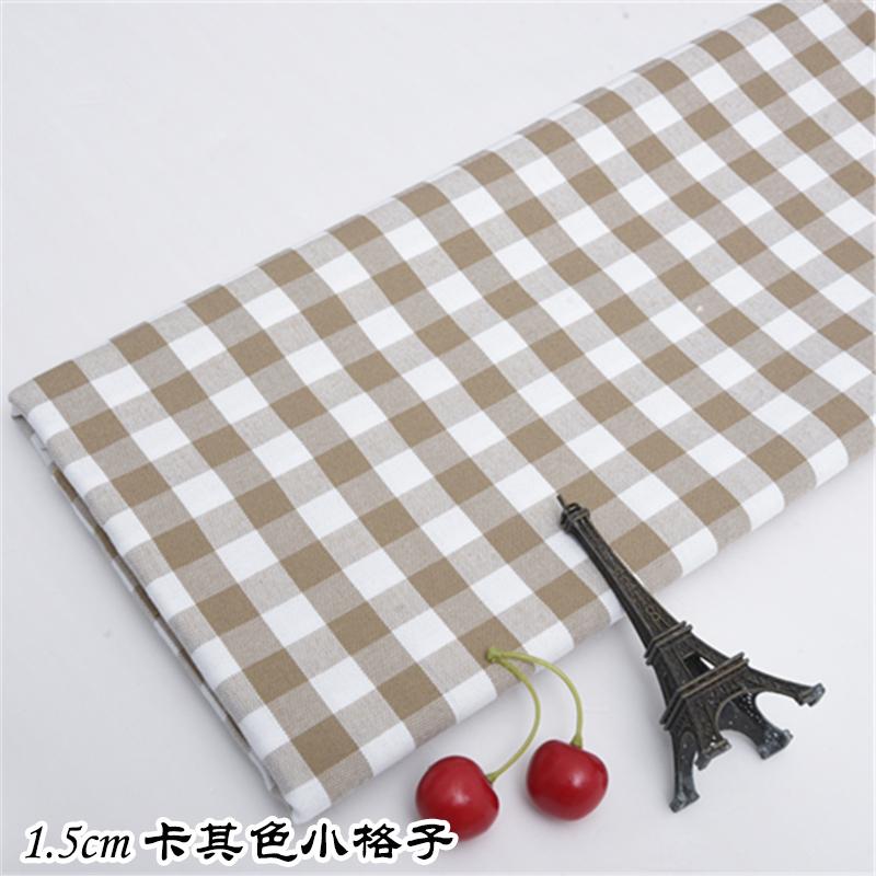 1M/2M/3M Thick Cotton linen solid color Fabric - Grid stripe DIY Material for Home Textiles (by Meter)