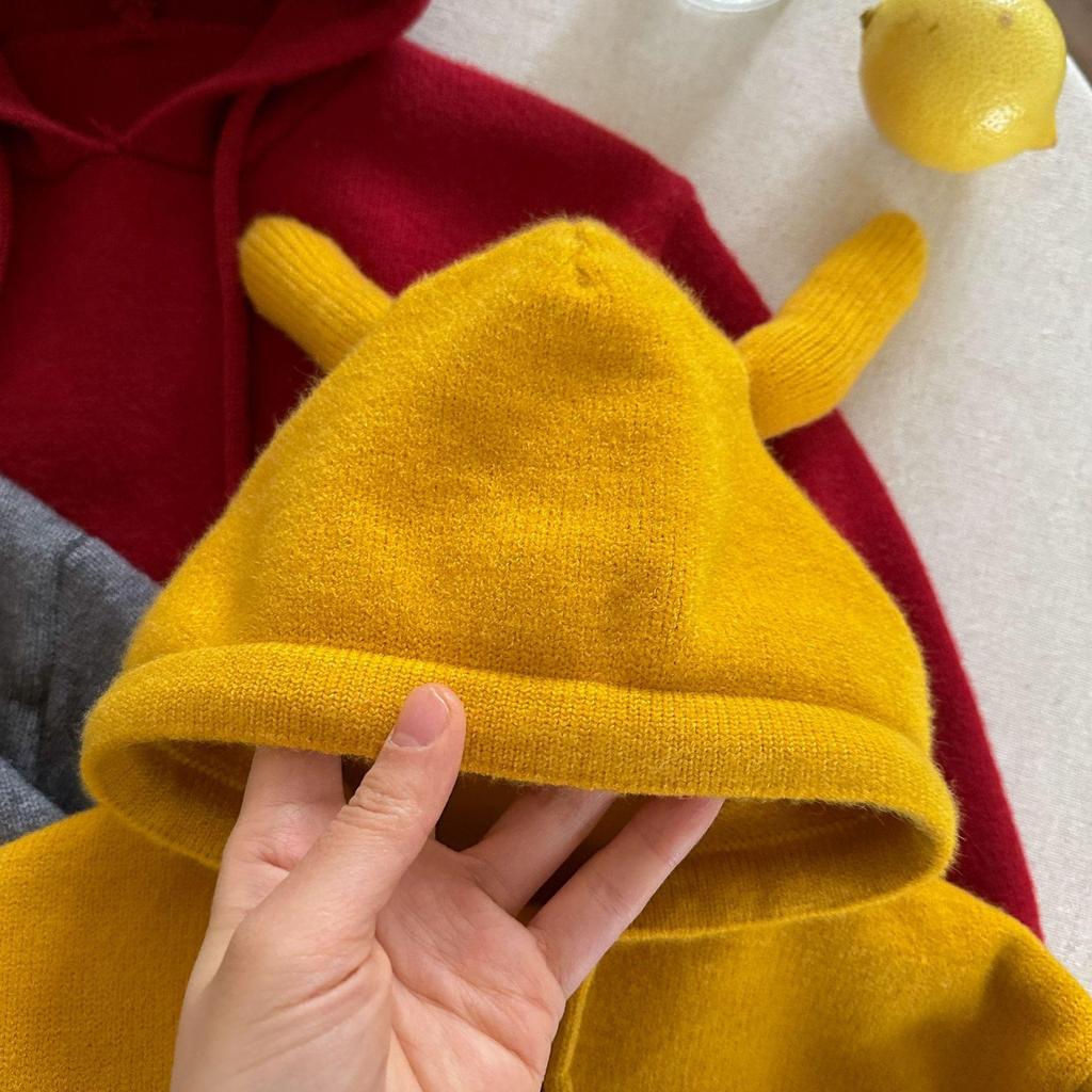 Pull à capuche d'hiver pour enfants 2025: Tricots élégants pour garçons et filles