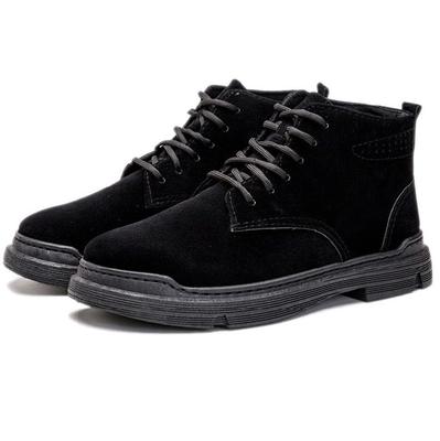 FleurUneffe Men's Short Boots, Casual Desert Boots, Leather, Fashionable Suede (Black, Size 27.0 Cm, Size 54)