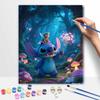 Disney Digital Oil Painting Art Kit Stitch Fairy Forest Flower Hand Filled Home Decor