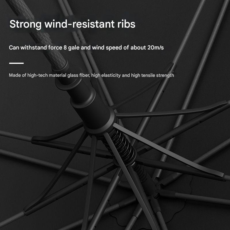 8 Bone Long Handle Automatic Umbrella with Waterproof Cover Enlarged Thickened Reinforced Anti-storm RainProof Golf Umbrella