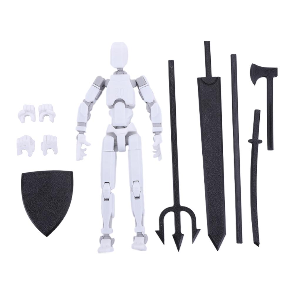 3D Printed Mannequin Toy 20cm Multi-Jointed Robot Multi-Articular Action Figures Full Body Activity Robot for Kids Adults