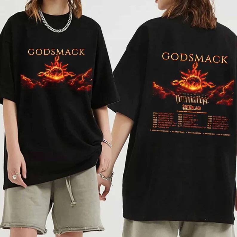 Godsmack 2024 Fall Tour T-Shirt Godsmack Band Fan Shirt Unisex T-Shirt XXXL