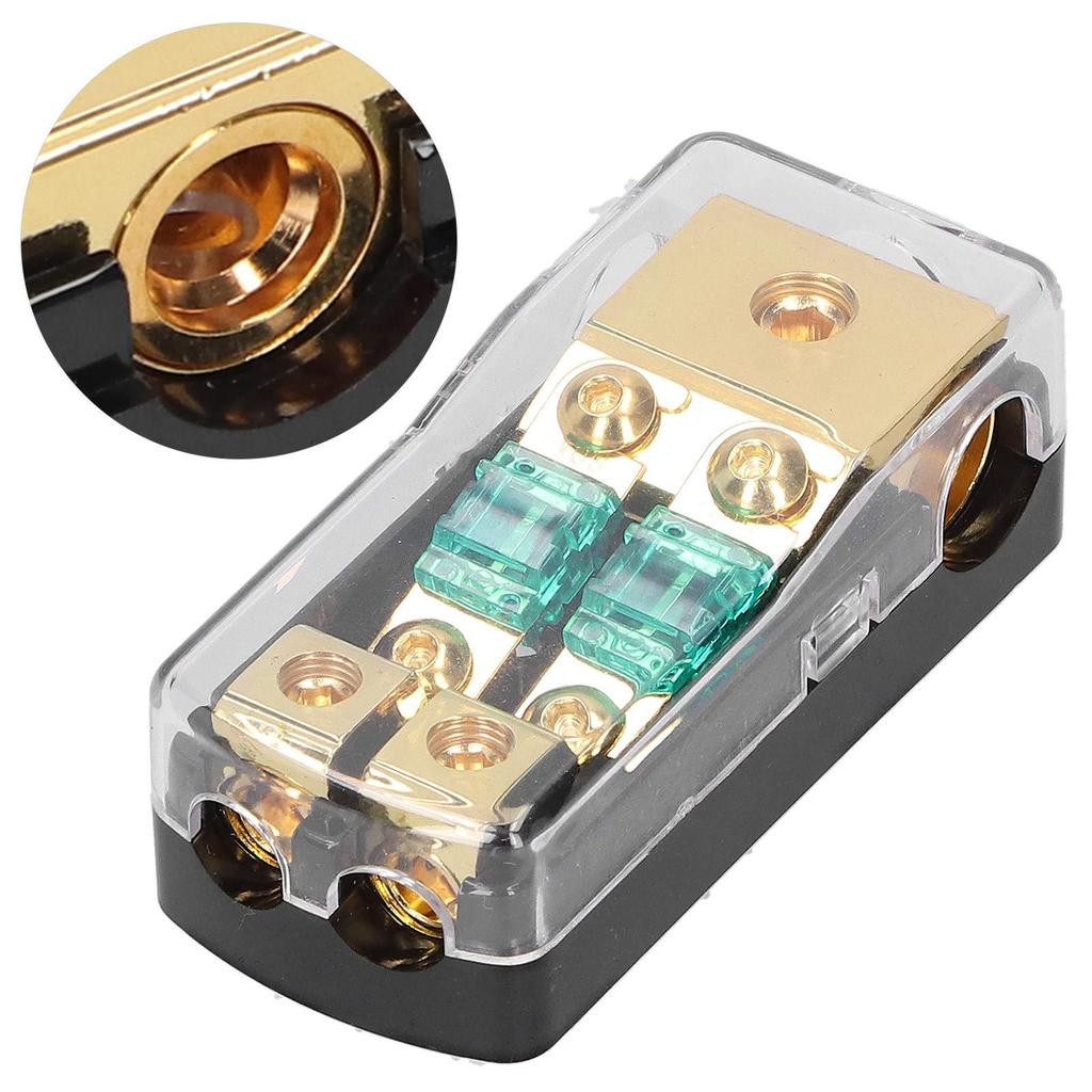 Fuse Holder, Qiilu 1 In 2 Out 0/4 AWG To 4/8 AWG Audio Power