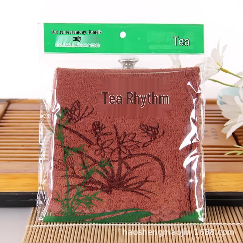 Chinese-Style Non-Shedding Tea Ceremony Towel: Thickened Cloth for Gongfu Tea Set