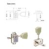 1:15 6 Vintage Jade Electric Guitar Tuning Pegs Semi-closed Acoustic Guitar Tuning Pegs Precise String Tuning; 8mm Hole Diameter