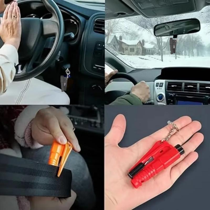 3 In 1 Safety Hammer Car Emergency Rescue Car Escape Tool Window Breaker Seat Belt Cutter Compact Emergency Hammer Escape Tool