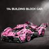1:14  Technic V12 Pink Concept Super Race CarDesign Building Blocks Bricks Model Birthday Thanksgiving Gift for Girls Childrens