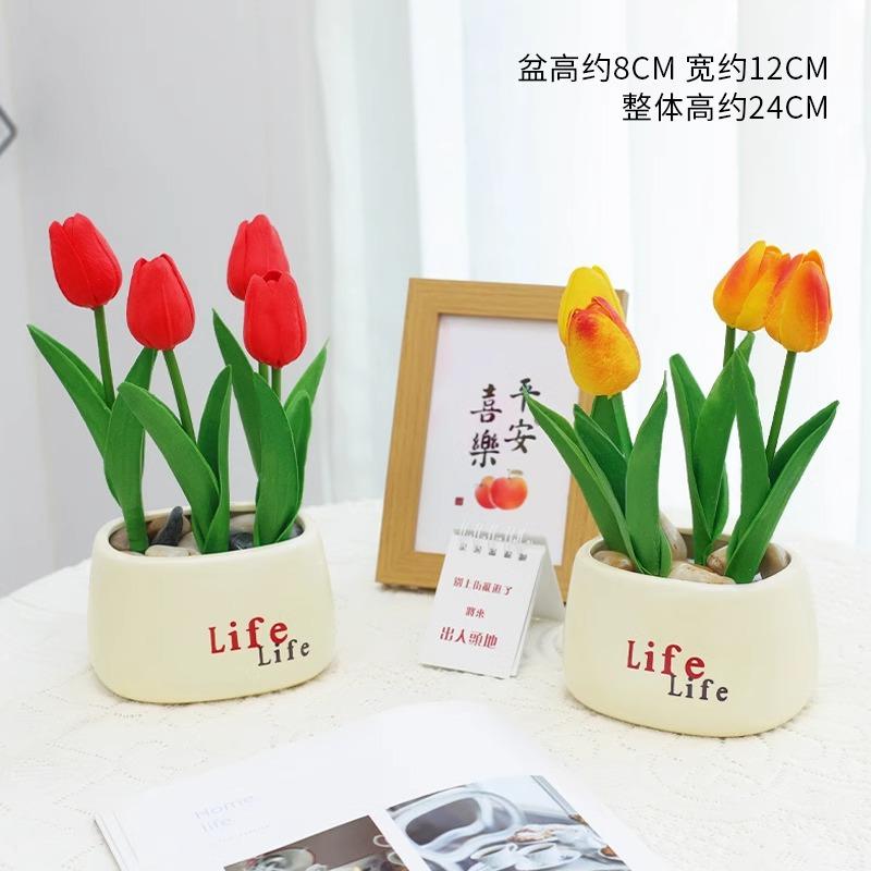 Simulation flower bouquet decoration, living room dining table flower arrangement ornament, table top flower arrangement