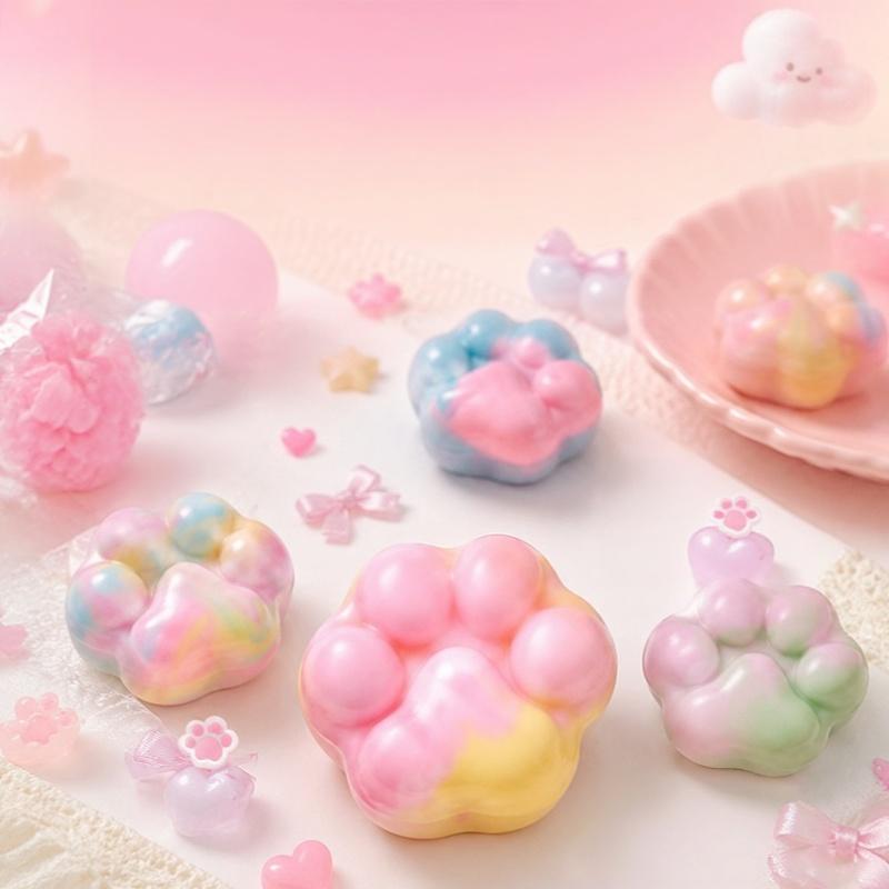 Multiple Series Squeezable Stress Balls Slow Rebound Wax Skin Squeeze Toy Adult Sensory Fidget Toy Soothing Relieving Stress