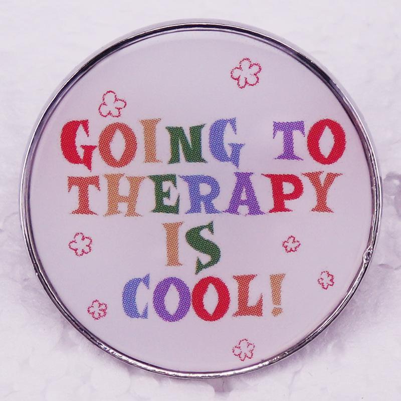 

Therapy Support Brooch: Mental Health Badge