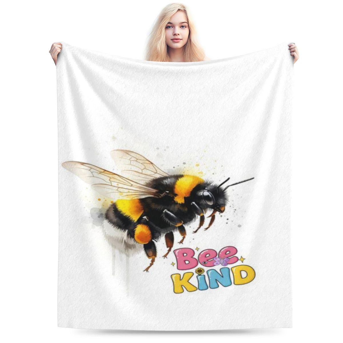 Bee Kind Be Kind Personalized Soft Gift An UltraSoft Micro Fleece Blanket 75x100cm 30x40in