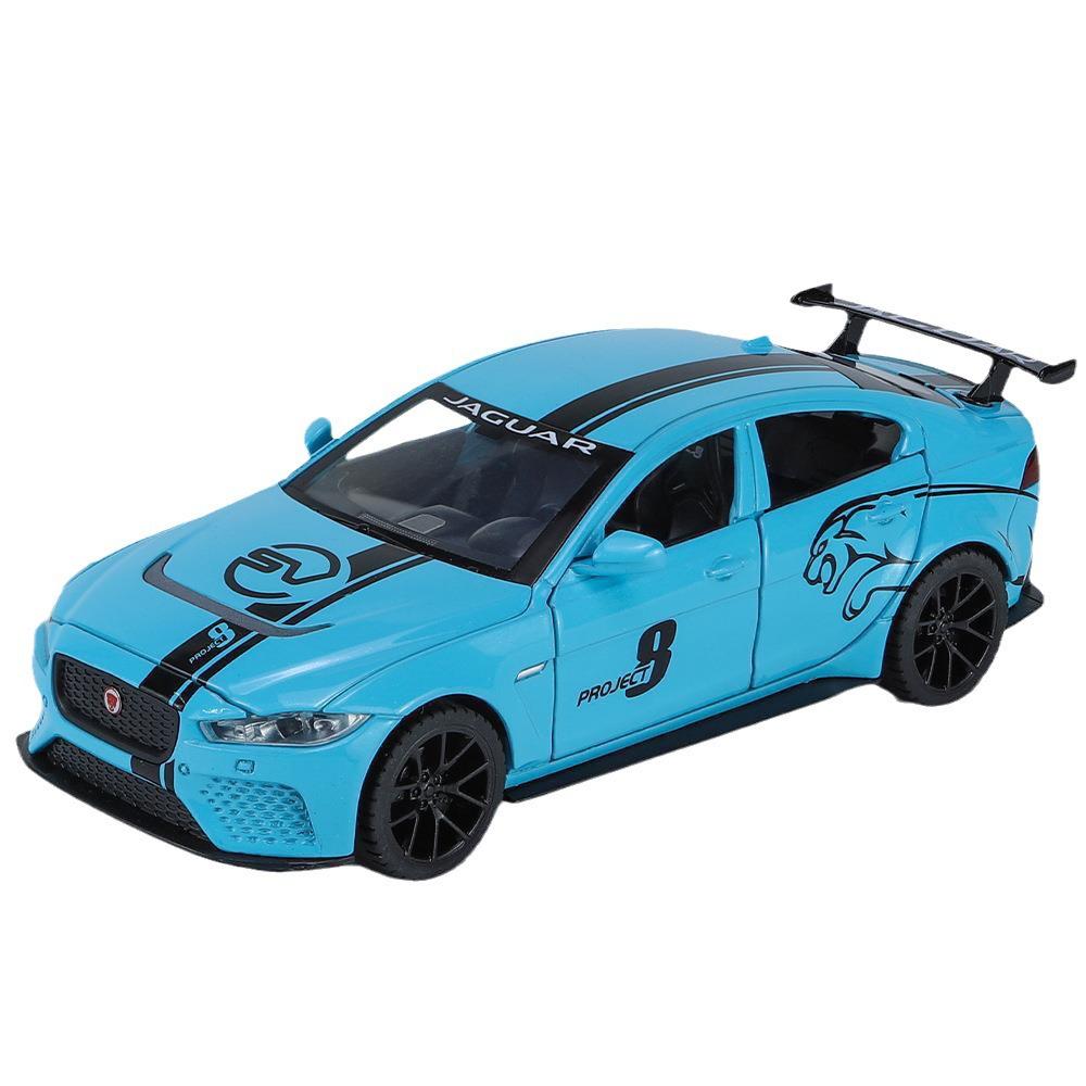 

1/32 Jaguar-Project 8 Модель High Simulation Diecasts Игрушка со Звуком и Светом Инерционные Транспортные Средства Украшения Игрушки для Детей Подарок синий