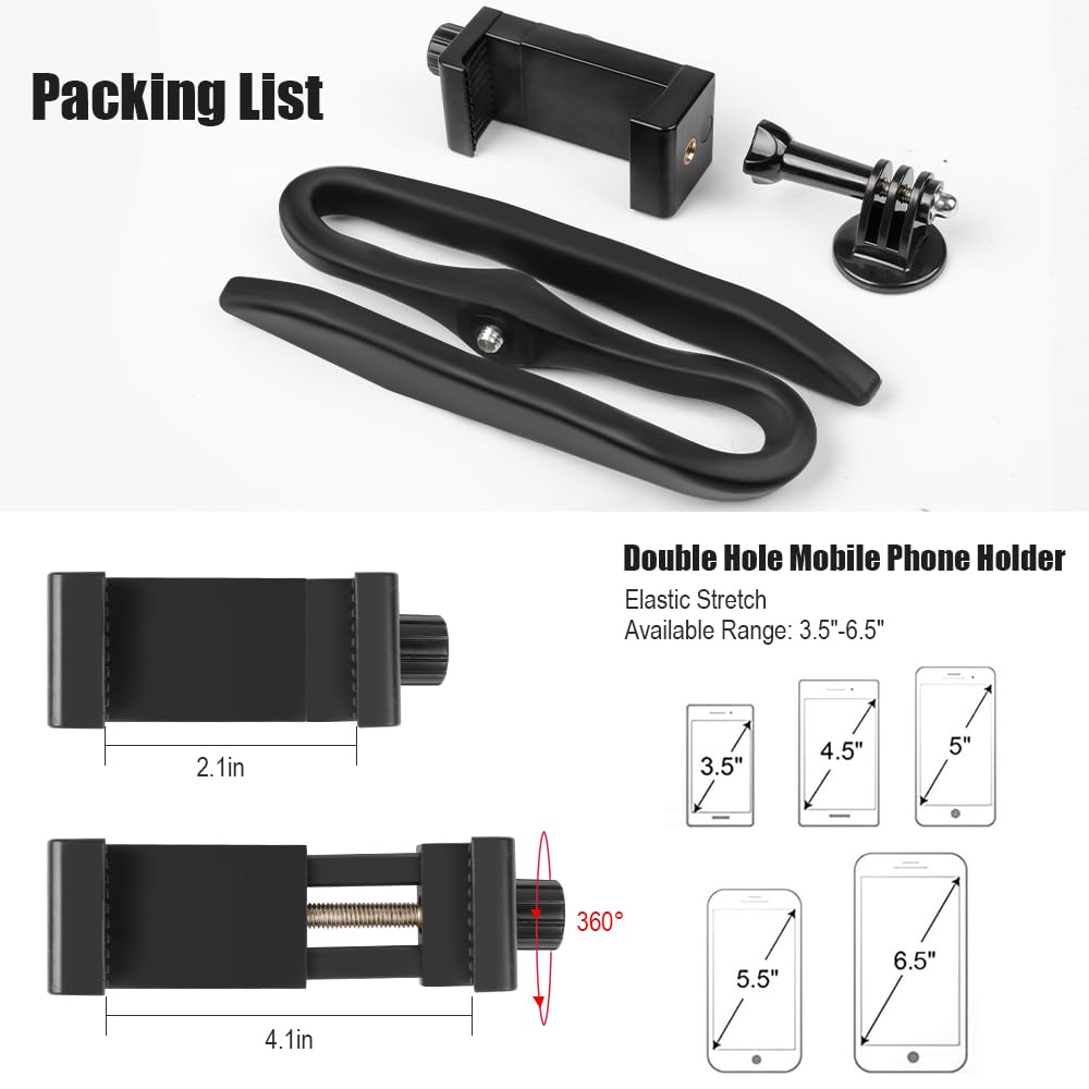 Taisioner Elastyczne Ramię Kamera Szyja Naszyjnik Styl Uchwyt na Smartfon do Akcji Elastyczne Giętkie Selfie z Uchwytem na Smartfon Mocowanie typu U, Kamery,