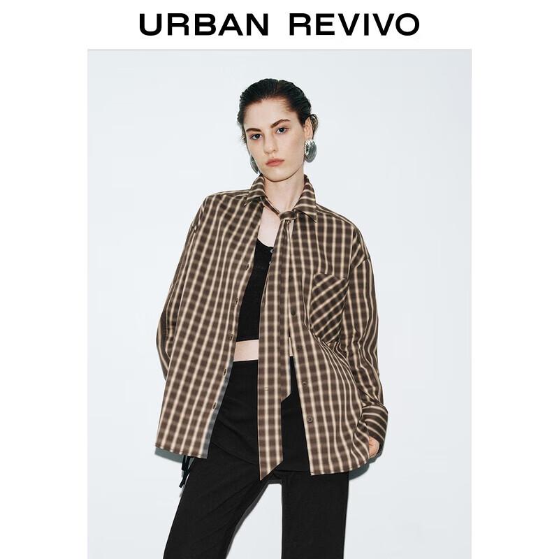 UR Women s Color-Block Plaid Polo Shirt S