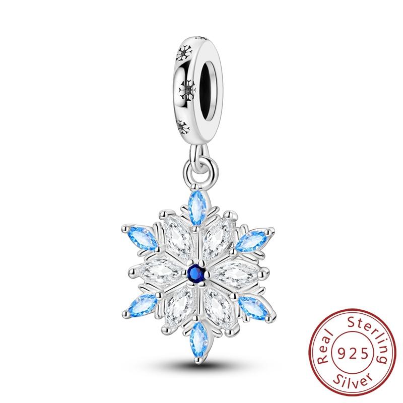 Bratara cu Margele Charm din Cupru Original Fulg de Nea de Iarnă Om de Zăpadă Igloo Pinguin Pandantiv Potrivire Margele Charm Bijuterii Femei Cadou