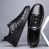 Mode Frühling Hohe Qualität Outdoor Schuhe Weiß Herren Leder Freizeitschuhe Einfache Rein Schwarze Sneaker Atmungsaktive Sneaker Luxusschuhe