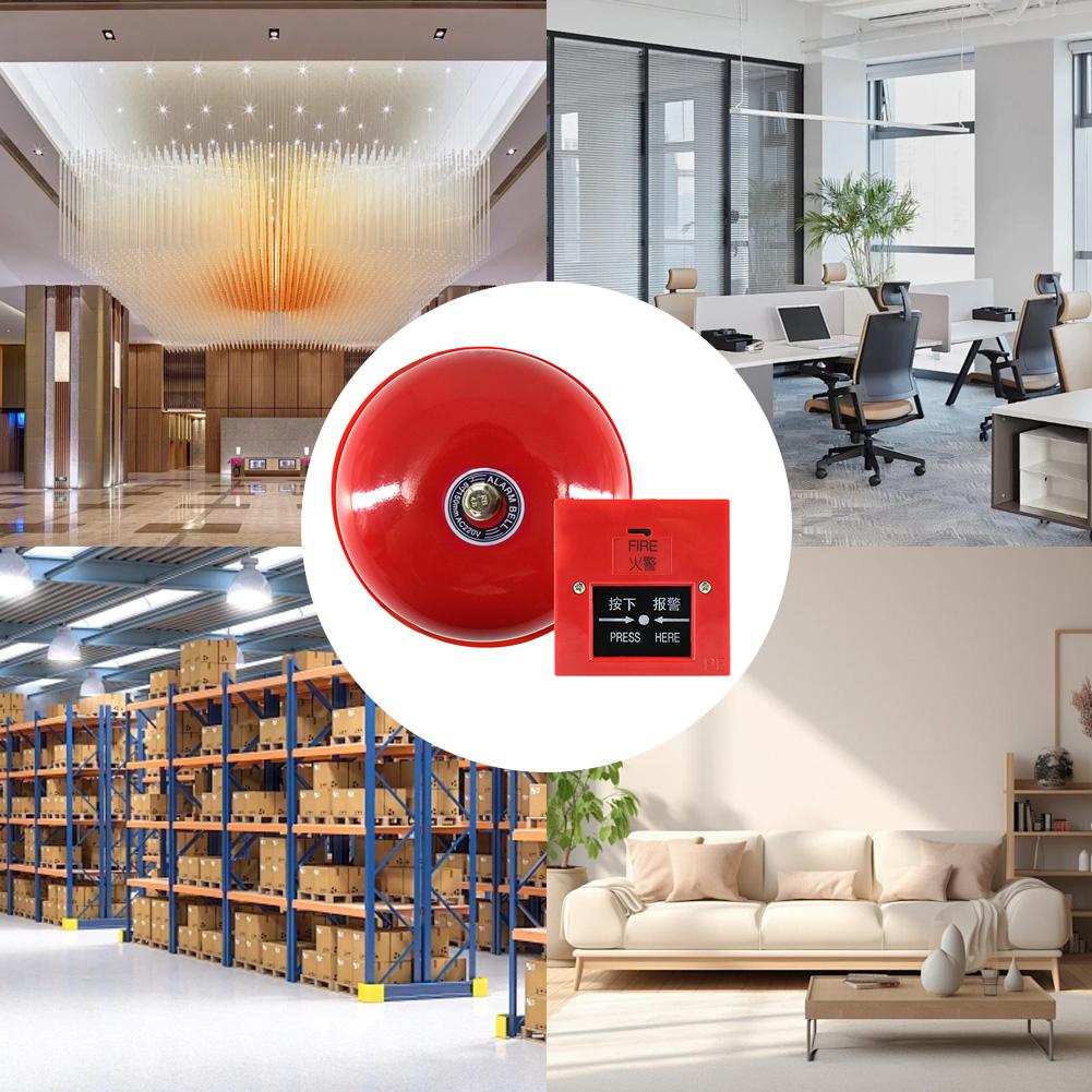 Manual Call Point Fire Alarm with Key Sound and Light Fire Alarm Fire Warning Siren for Home Or Office
