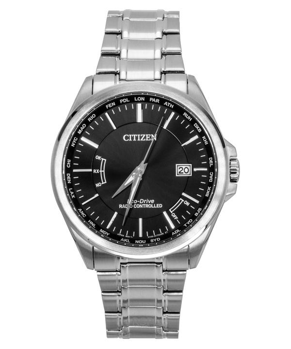 

Мужские часы Citizen Eco-Drive с радиоконтролем, из нержавеющей стали, с черным циферблатом, CB0250-84E, 100 м чёрный
