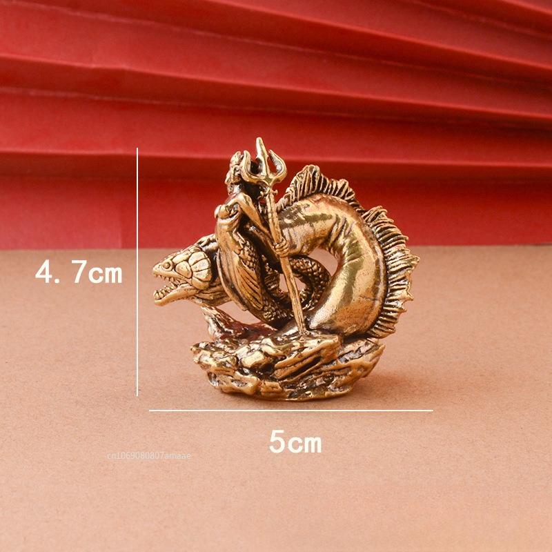 Retro Mässing Drottning Medusa Ornament Figurer Forntida Grekisk Orm Kvinnors Hantverk Hem och Kontor Skrivbordsdekorationer