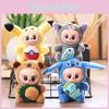 Sırt Çantası Dekorasyonu ve Hediye İçin Yumuşak Kısa Peluşlu Labubu Stitch Silikon Peluş Anahtarlık