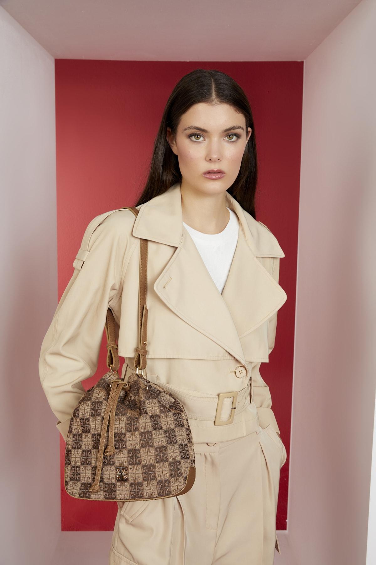 

Оригинальная коричневая роскошная сумка на плечо Pierre Cardin Коричневая женская сумка на плечо
