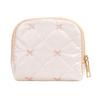 PU Leather Travel Jewelry Case Waterproof Zipper With Compartments Jewelry Storage Pouch Bowknot Design Portable Size