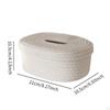 Cotton Rope Tissue Box, Holder, Decorative Case, Dispenser, Box Cover for Home,