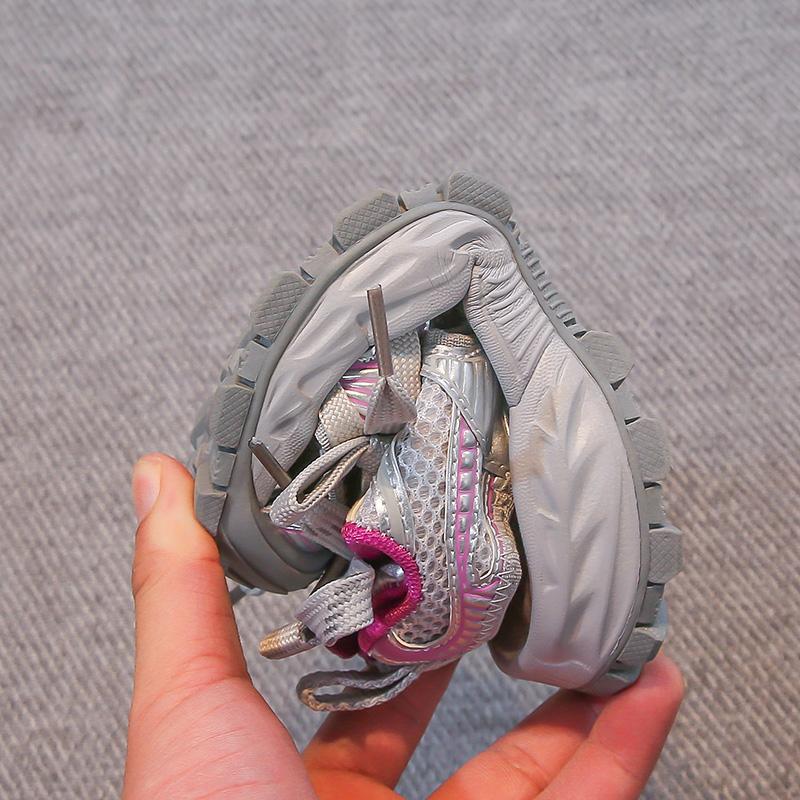 Students Sports Sandals Toes Capped Mesh Breathable Kids Running Shoes Soft Sole 2025 Summer New Children Casual Shoes Non-slip