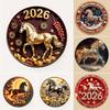 2026 Year of The Horse Fridge Magnet Acrylic Auspicious Horse Refrigerator Magnet Chinese New Year Festival Home Kitchen Door Locker Decoration