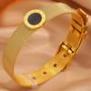 High-End Roman Jingle Titanium Steel Bracelet for Girls - Diamond-Studded, Non-Fading