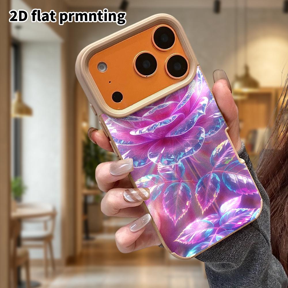 Phone Case: Lambskin 2D Flat Samsung Galaxy A34 A35 M05 M06 S20 S22 S21 FE Plus 5G Protective Case, Glowing Rose, Christmas and Halloween Gift