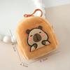 Cute Mini Capybara Coin Purse Cartoon Zipper Wallet Round Pouch Pendant Headphone Storage Bag