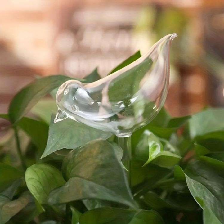Transparent Plant Watering Globes Self Watering Spikes Bird Shaped Self Watering