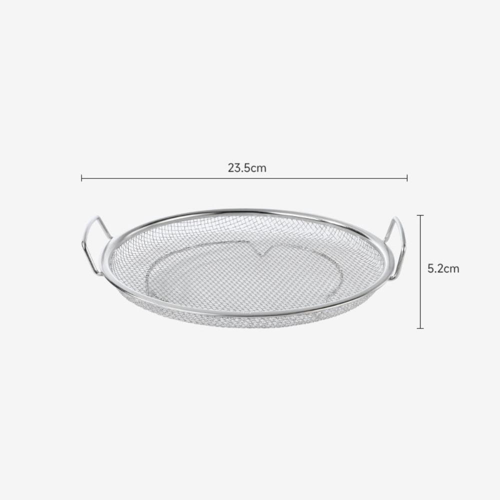 

Space-Saving 304 Stainless Steel Kitchen Drain Basket Reusable Round Frying Strainer Vegetable Washing Basin