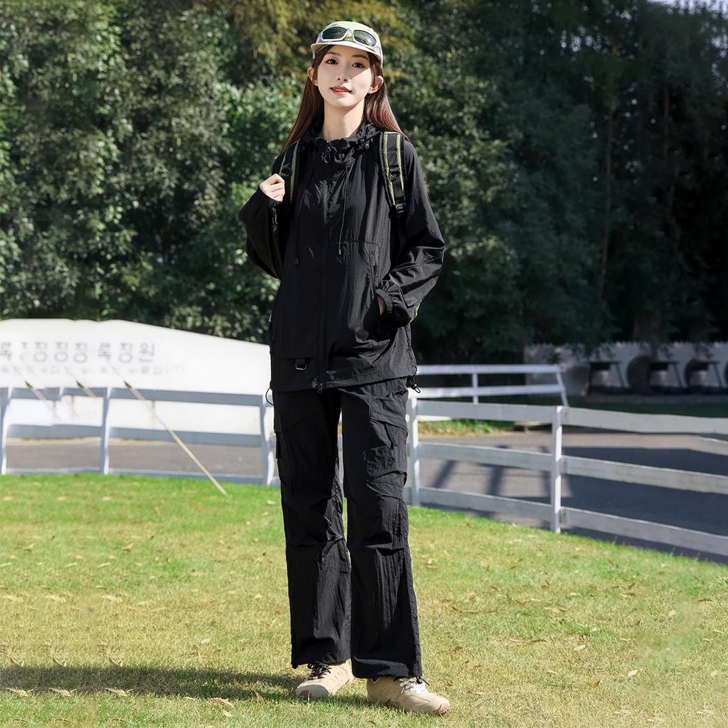 Sunscreen Clothing Outdoor Cool Summer Men's and Women's Hooded Thin Skin Clothing Jacket Loose Breathable Windproof Sunscreen Clothing