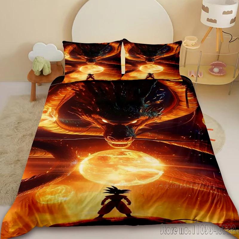 Popolare Anime Dragon Ball Goku Set Biancheria da Letto per Bambini Set Copripiumino per Neonati Biancheria da Letto Matrimoniale Singolo King Bambini Adulti Regalo